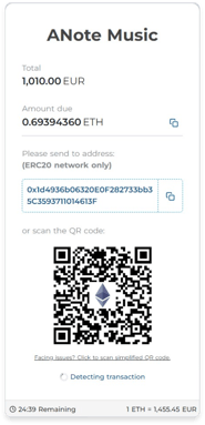 Add funds - Crypto Modal